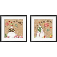 Framed Sweet Snowmen 2 Piece Framed Art Print Set