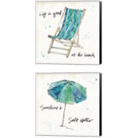 Framed Beach Divas 2 Piece Canvas Print Set