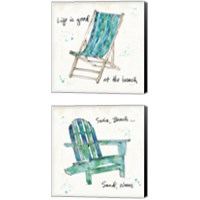 Framed Beach Divas 2 Piece Canvas Print Set