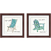 Framed 'Beach Divas 2 Piece Framed Art Print Set' border=