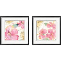 Framed 'Flamingo Fever 2 Piece Framed Art Print Set' border=