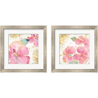 Framed 'Flamingo Fever 2 Piece Framed Art Print Set' border=