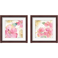 Framed 'Flamingo Fever 2 Piece Framed Art Print Set' border=