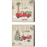 Framed Country Christmas 2 Piece Canvas Print Set