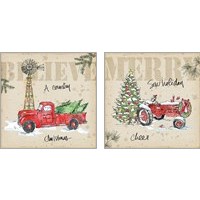 Framed Country Christmas 2 Piece Art Print Set