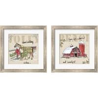 Framed Country Christmas 2 Piece Framed Art Print Set