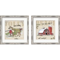 Framed Country Christmas 2 Piece Framed Art Print Set