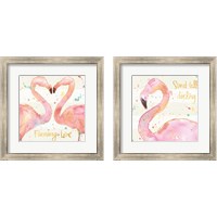 Framed Flamingo Fever 2 Piece Framed Art Print Set