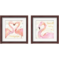 Framed Flamingo Fever 2 Piece Framed Art Print Set