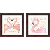 Framed Flamingo Fever 2 Piece Framed Art Print Set