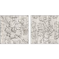 Framed Italian Scroll on Driftwood 2 Piece Art Print Set