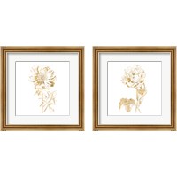 Framed 'Gilded Botanical 2 Piece Framed Art Print Set' border=