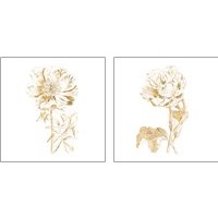 Framed Gilded Botanical 2 Piece Art Print Set