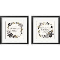 Framed 'Dream Garden Inspiration Italian 2 Piece Framed Art Print Set' border=