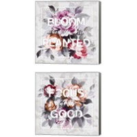 Framed Bloom Where You Are Planted 2 Piece Canvas Print Set