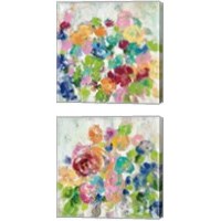Framed 'Hydrangea Bouquet 2 Piece Canvas Print Set' border=