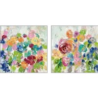Framed 'Hydrangea Bouquet 2 Piece Art Print Set' border=