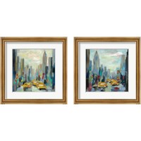 Framed 'Manhattan Sketches 2 Piece Framed Art Print Set' border=