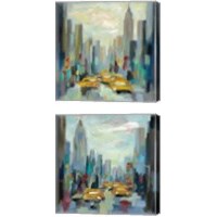 Framed 'Manhattan Sketches 2 Piece Canvas Print Set' border=