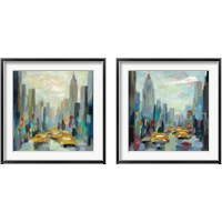 Framed 'Manhattan Sketches 2 Piece Framed Art Print Set' border=