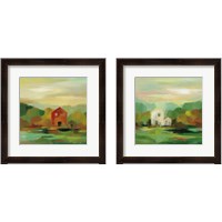 Framed 'October Farm 2 Piece Framed Art Print Set' border=