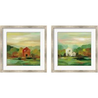 Framed 'October Farm 2 Piece Framed Art Print Set' border=