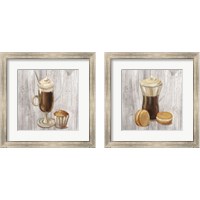 Framed 'Coffee Time on Wood 2 Piece Framed Art Print Set' border=