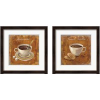 Framed 'Coffee Time on Wood 2 Piece Framed Art Print Set' border=