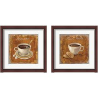 Framed 'Coffee Time on Wood 2 Piece Framed Art Print Set' border=