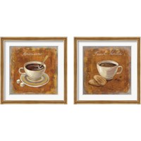 Framed 'Coffee Time on Wood 2 Piece Framed Art Print Set' border=