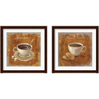 Framed 'Coffee Time on Wood 2 Piece Framed Art Print Set' border=