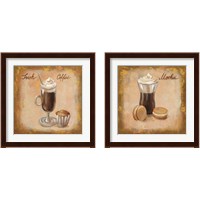 Framed 'Coffee Time on Wood 2 Piece Framed Art Print Set' border=