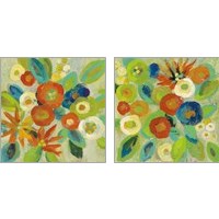 Framed 'Flower Market Cool 2 Piece Art Print Set' border=