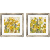 Framed Floating Yellow Flowers 2 Piece Framed Art Print Set