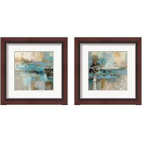 Framed 'Morning Fjord Square 2 Piece Framed Art Print Set' border=