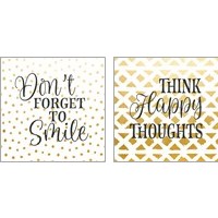 Framed 'Don't Forget to Smile 2 Piece Art Print Set' border=