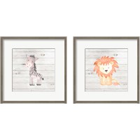 Framed Water Color Animal 2 Piece Framed Art Print Set