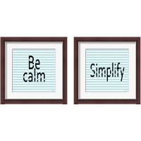 Framed 'Calm & Simplify 2 Piece Framed Art Print Set' border=