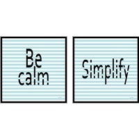 Framed Calm & Simplify 2 Piece Art Print Set