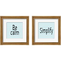 Framed Calm & Simplify 2 Piece Framed Art Print Set