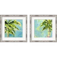 Framed 'Palm Tree Afternoon 2 Piece Framed Art Print Set' border=