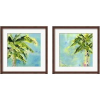 Framed 'Palm Tree Afternoon 2 Piece Framed Art Print Set' border=