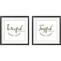 Framed Peaceful & Joyful 2 Piece Framed Art Print Set