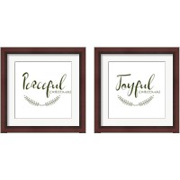 Framed Peaceful & Joyful 2 Piece Framed Art Print Set