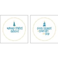 Framed 'Christmas Sayings 2 Piece Art Print Set' border=