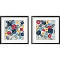 Framed 'Winter Flowers 2 Piece Framed Art Print Set' border=