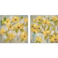 Framed Golden Bloom Neutral 2 Piece Art Print Set