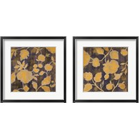 Framed Indigo and Gold Silhouettes 2 Piece Framed Art Print Set