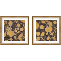 Framed Indigo and Gold Silhouettes 2 Piece Framed Art Print Set