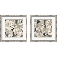 Framed 'Velvety Florals Neutral 2 Piece Framed Art Print Set' border=